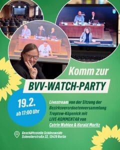 Komm zur BVV-Watch-Party am 19.2. ab 17 Uhr mit Live-Kommentar von Catrin Wahlen und Harald Moritz