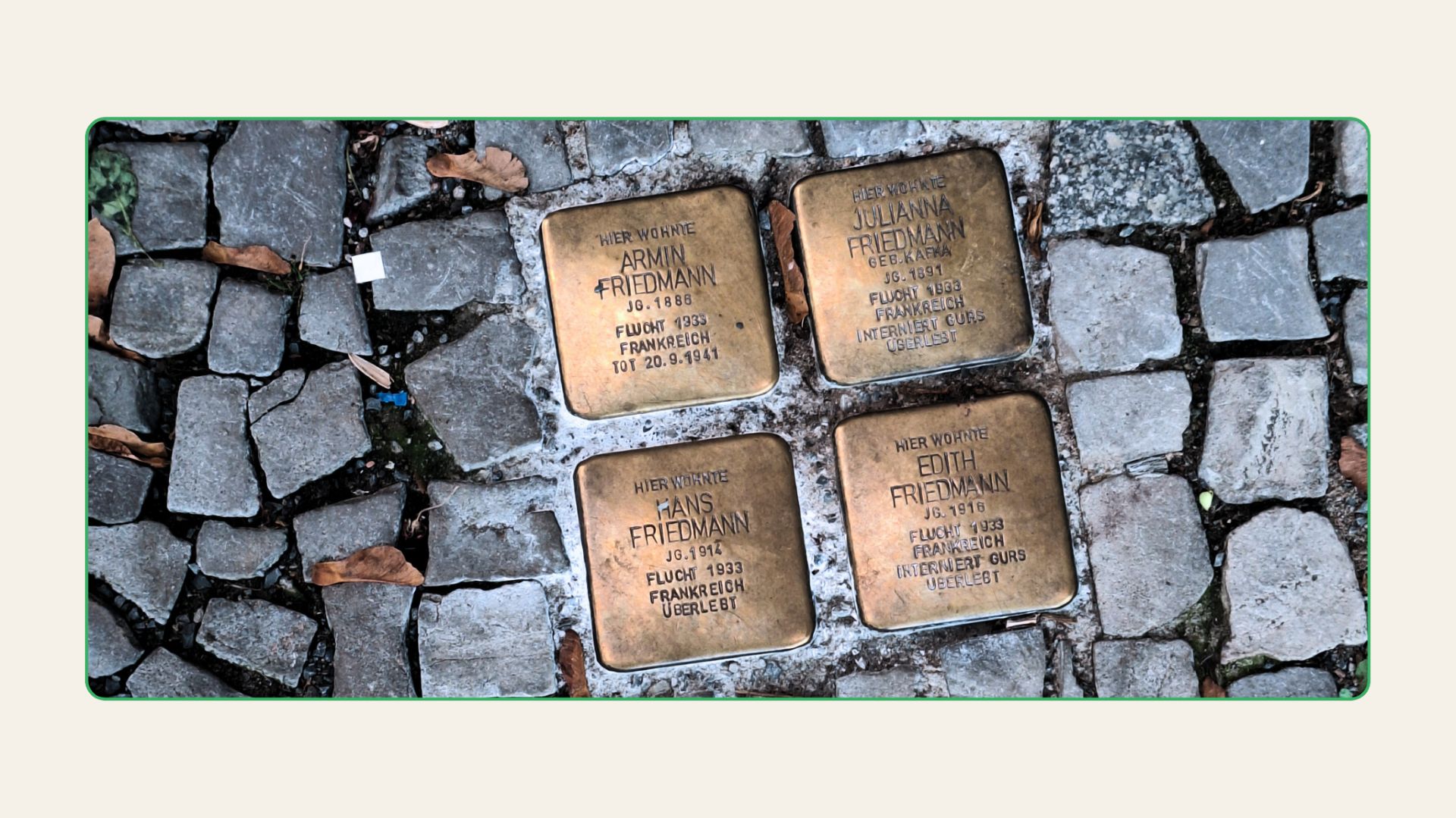 4 Stolpersteine in Treptow-Köpenick